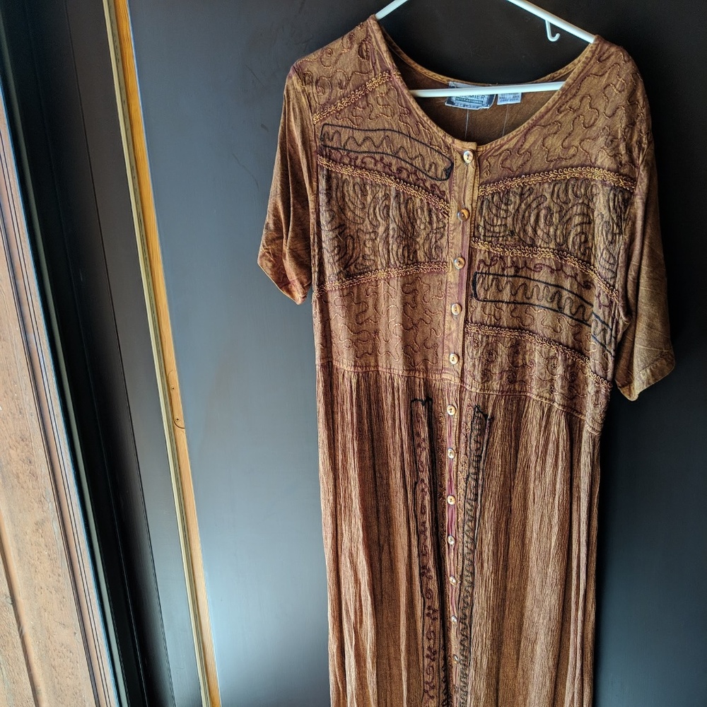Premier International Vintage Boho Dress. Size M.